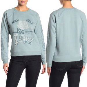 Lucky Brand Rose Logo Fleece Sweatshirt